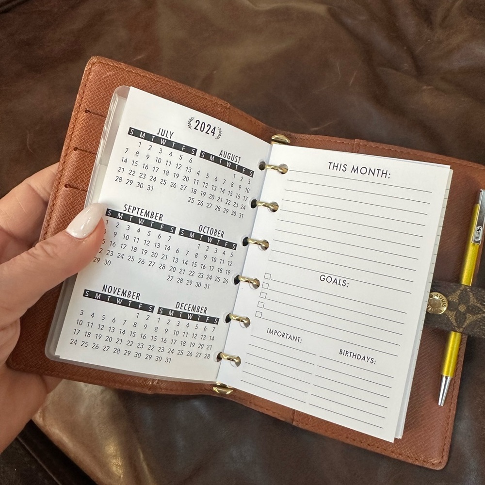 2026 Insert fits Louis Vuitton 6 Ring Agenda: Calendar Refill: Paper +Pen - Picture 15 of 16